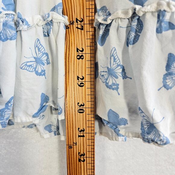 B Smart Dress Juniors Womens Sz 7 Mini Tiered Butterfly Y2K Coquette Babydoll - Picture 11 of 15